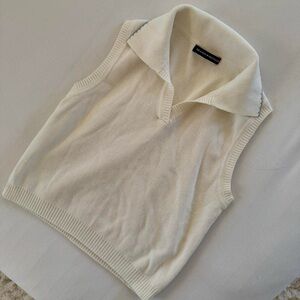 Brandy Melville Cream Sweater Vest